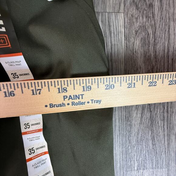 NWT 5.11 PDU A‑Class Twill Pant 35 Unhemmed Sheriff Green Straight Fit Uniform - Picture 13 of 13